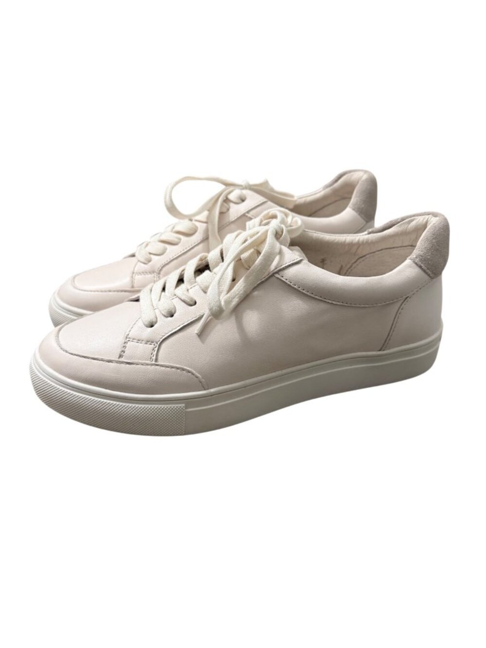 Birdies Seashell Ivory Cardinal Leather Lace Up Sneakers Womens Size 8